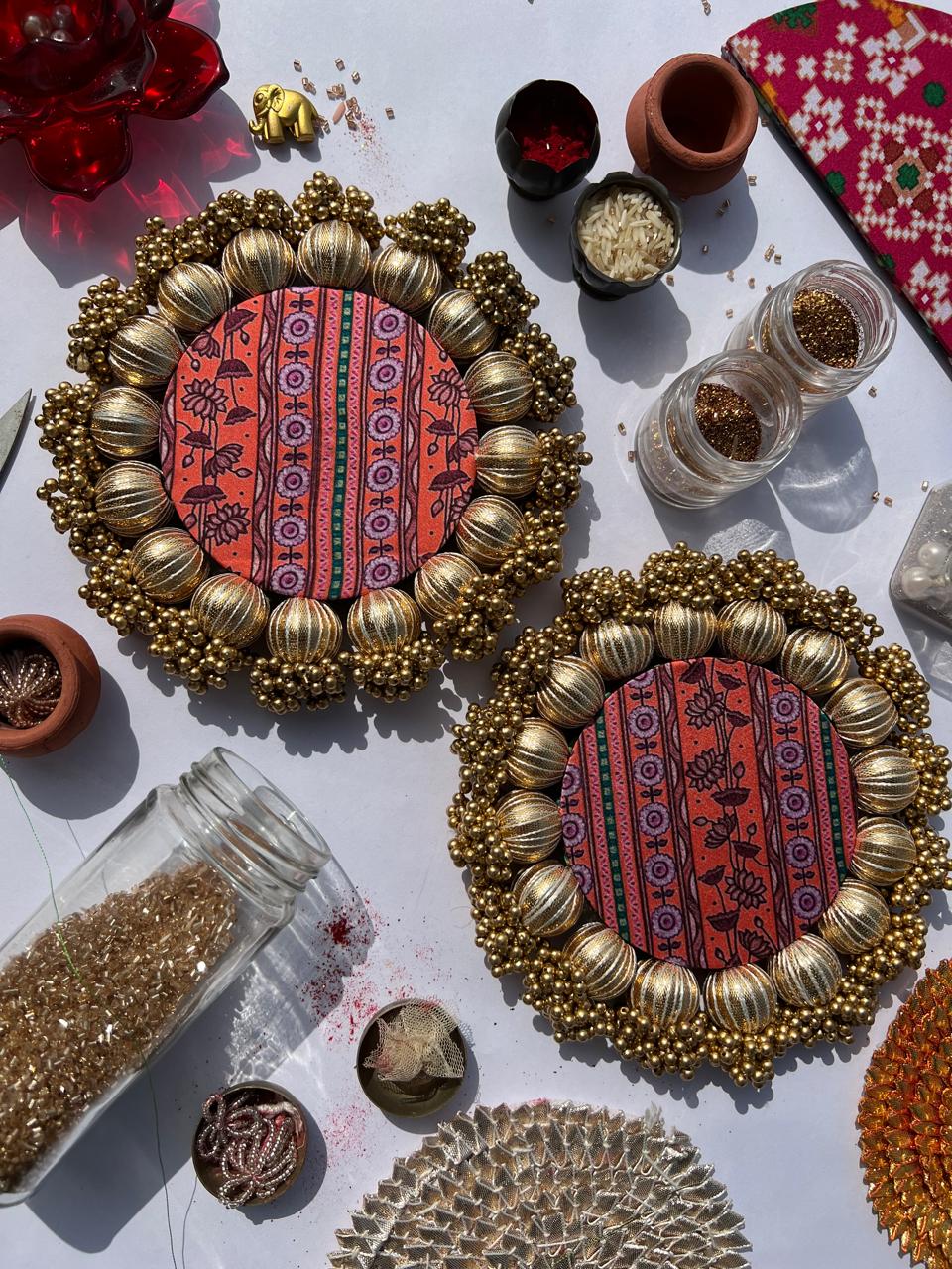 JOKER POKER PALLETS: Vermillion Congruous Divine Pichwai & Plaint Mor Bani Thangat Kare